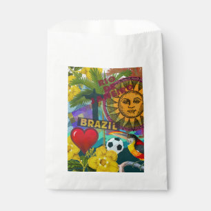 Brazil Rio de Janiero Sun Travel Colourful Art Favour Bags