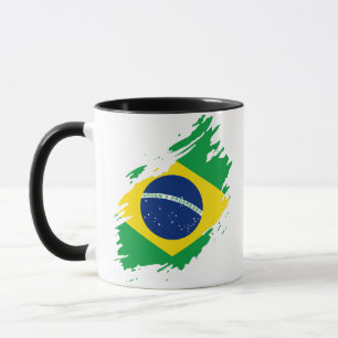 Brazil Ripped Flag National Pride Sports Fans Braz Mug