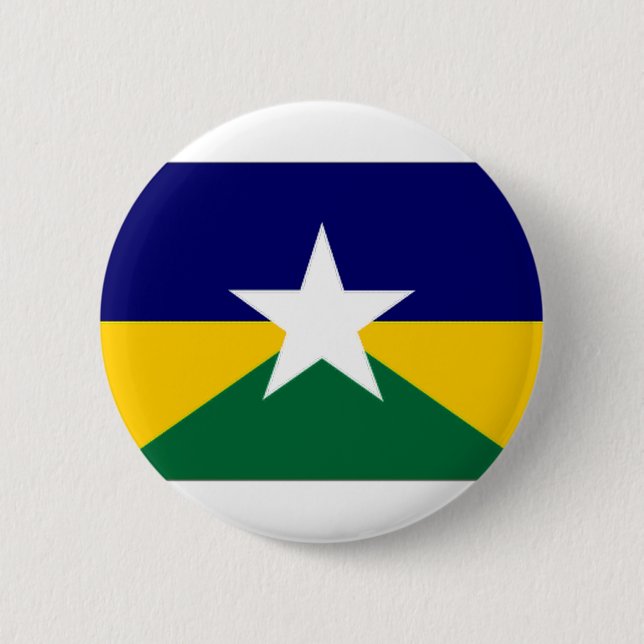 Brazil Rondonia Flag 6 Cm Round Badge (Front)