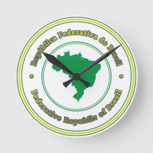 Brazil Round Clock