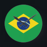 Brazil Round Clock<br><div class="desc">National Flag Federative Republic of Brazil south or latin america</div>