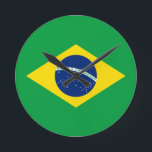 Brazil Round Clock<br><div class="desc">National Flag Federative Republic of Brazil south or latin america</div>