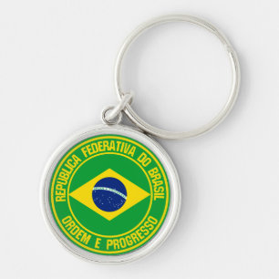 Brazil Round Emblem Key Ring