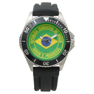 Brazil Round Emblem Watch