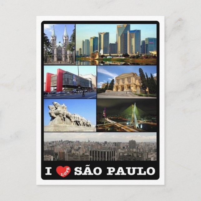 Brazil - Sao Paulo - I Love - Postcard (Front)