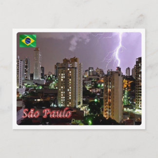 Brazil - Sao Paulo - Storm - Postcard