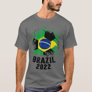Brazil Soccer 2022 Brazilian Flag Soccer  T-Shirt