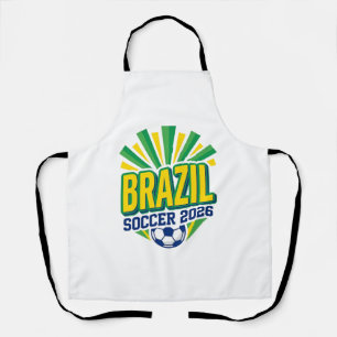 Brazil Soccer 2026 Soccer Bold Country Typography Apron