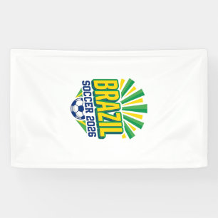Brazil Soccer 2026 Soccer Bold Country Typography  Banner