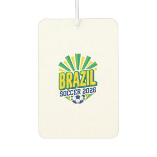 Brazil Soccer 2026 Soccer Bold Country Typography Car Air Freshener