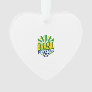 Brazil Soccer 2026 Soccer Bold Country Typography  Ornament