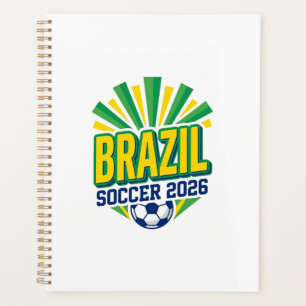 Brazil Soccer 2026 Soccer Bold Country Typography Planner