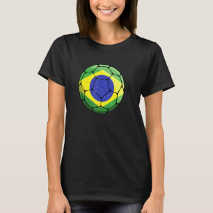 Brazil Soccer Ball Flag Jersey Futbol Brazilian Fo T-Shirt