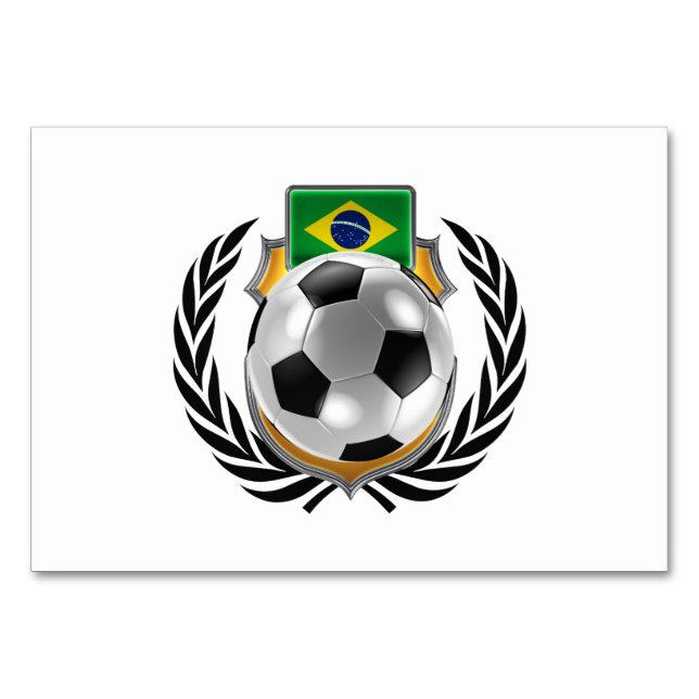 Brazil Soccer Champions Table Number (Front)