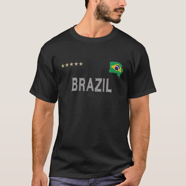 Brazil Soccer Football Fan Shirt Heart (Front)