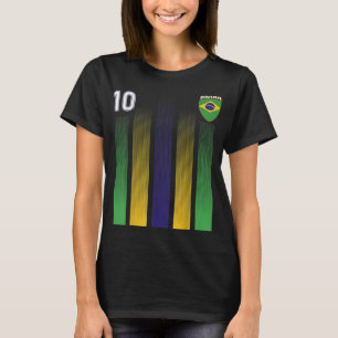 Brazil Soccer Jersey Brazil 10 Soccer Football Fan T-Shirt