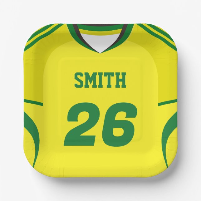Brazil Soccer Jersey Custom Name Number Plate (Front)