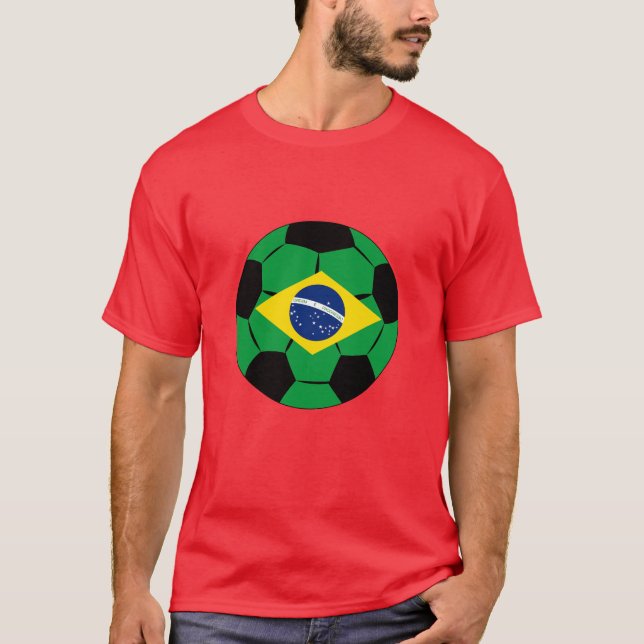 Brazil Soccer Jersey Football Brazilian Flag T-Shirt (Front)