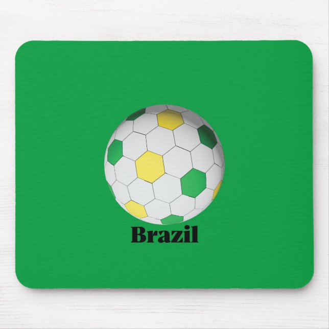 Brazil Soccer Mouse Pad (Front)
