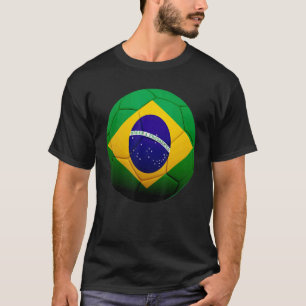 Brazil Soccer National  Ball Brazil Flag Football T-Shirt