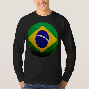 Brazil Soccer National  Ball Brazil Flag Football T-Shirt
