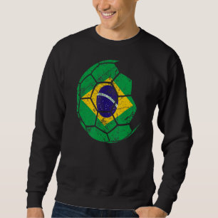 Brazil Soccer National Team Support The Team Flag Sweatshirt