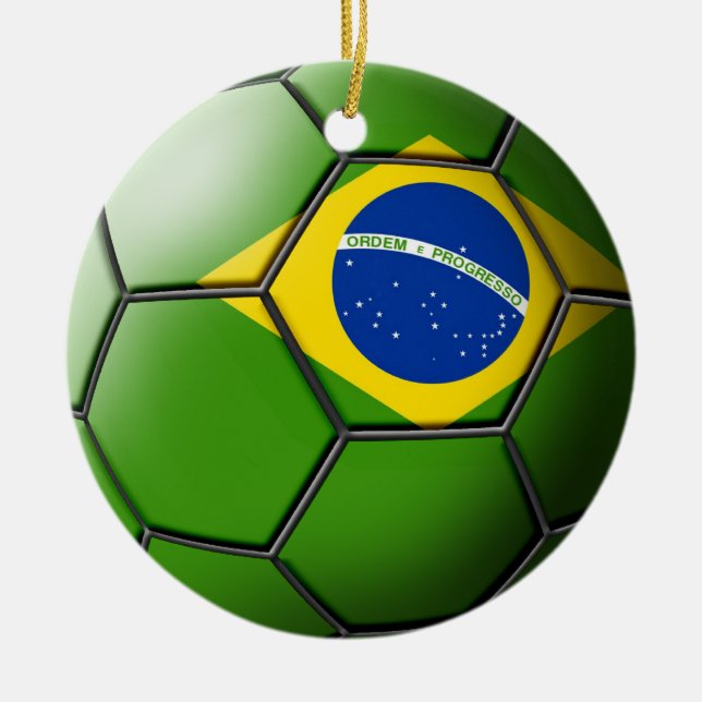 Brazil Soccer Ornament (Front)