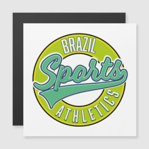 Brazil sports athletic logo in a vintage style.