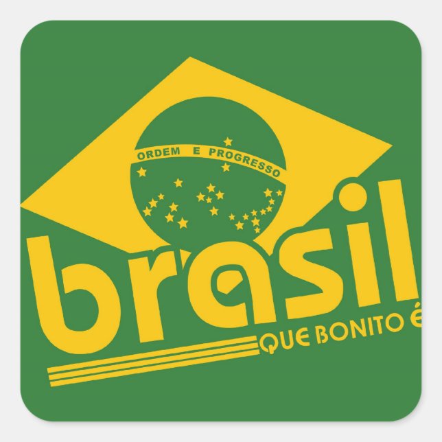 Brazil Square Sticker (Front)