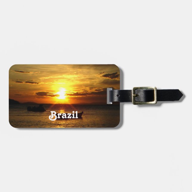 Brazil Sunset Luggage Tag (Front Horizontal)