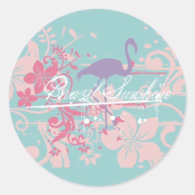 Brazil Sunshine Tshirts and Gifts Classic Round Sticker (Front)
