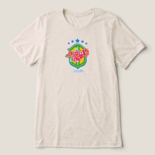 Brazil T-shirt Rio de Janeiro, 10 Soccer Jersey,   Tri-Blend Shirt