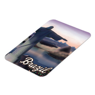 Brazil travel poster art print. magnet