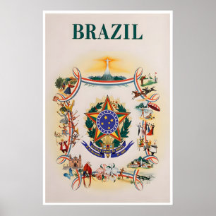 Brazil Travel Poster Brazilian Print World