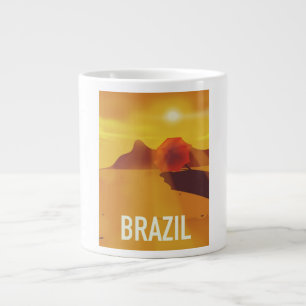 Brazil travel poster large coffee mug