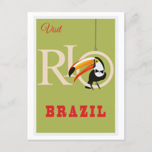 Brazil Travel Poster  Postcard