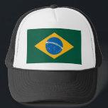 Brazil Trucker Hat<br><div class="desc">Brazil,  home of Carnival,  The Amazon Rain Forest,  Capoeira (the official national sport) and Joga Bonito. Brazil is the worlds fifth largest country by geographical area,  occupying nearly half of South America. Show your pride for Brazil and sport this Coisa Nossa hat!</div>