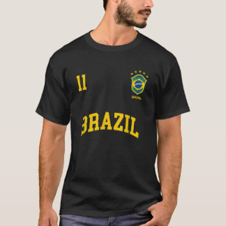 Brazil TShirt Number 11 Brazilian Soccer Team Spor