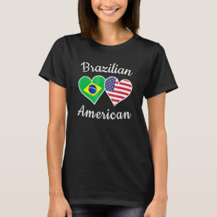 Brazil Usa Brazilian American Tee Men Women Kids