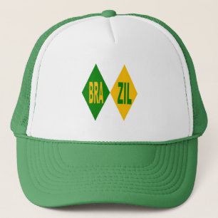 BRAZIL White Trucker Cap