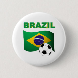 Brazil World Cup T-Shirt Flag 6 Cm Round Badge