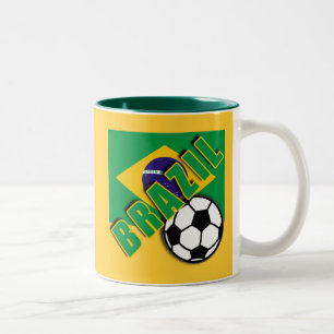 BRAZIL World Soccer Fan Tshirts Two-Tone Coffee Mug