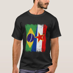Brazil Yugoslavia Half Flag Brazilian Yugoslavian T-Shirt