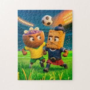 Brazilian açaí bowl versus Scottish shortbread soc Jigsaw Puzzle