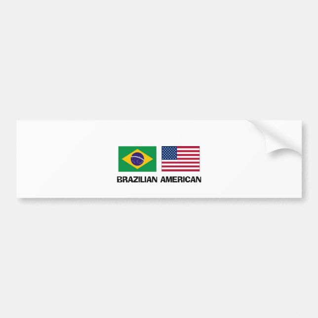 Brazilian American Bumper Sticker (Front)
