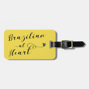 Brazilian At Heart Luggage Tag Template, Brazil