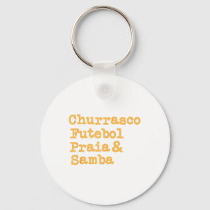 Brazilian Bbq Barbecue Brazil Brasil Churrasco Fut Key Ring