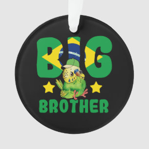 Brazilian Big Brother - Bird with Brazil Flag Ornament