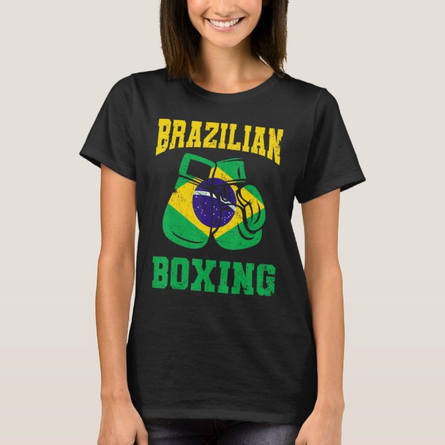 Brazilian Boxing Gloves Brazil Pride  Mens Womens  T-Shirt (Front)