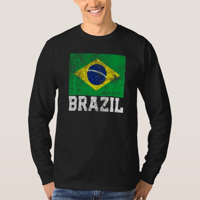 Brazilian Brazil Flag Pride Roots Country Family N T-Shirt (Front)